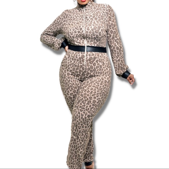 Soft Leopard Print Jumpsuit - Picture 5 of 5